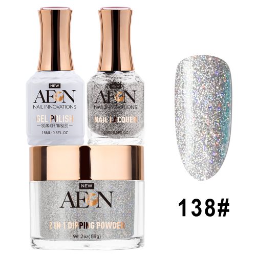 AEON 3in1 Dipping Powder + Gel Polish + Nail Lacquer, 138, Lucy’s Diamond OK0327LK