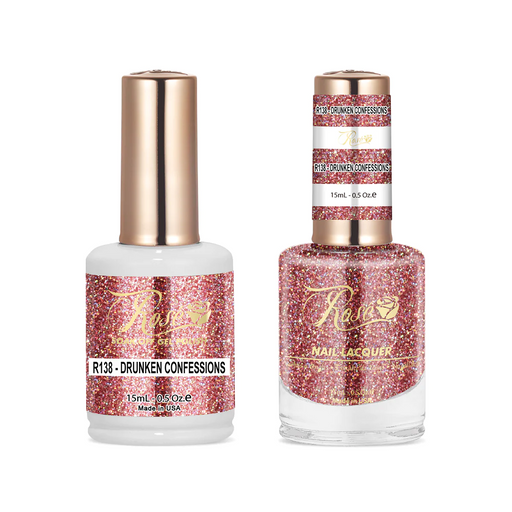 Rose Gel Polish And Nail Lacquer, 138, Drunken Confessions, 0.5oz