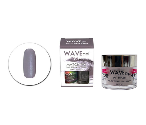 Wave Gel 3in1 Dipping Powder + Gel Polish + Nail Lacquer, 139, Gray Matter OK0603MD