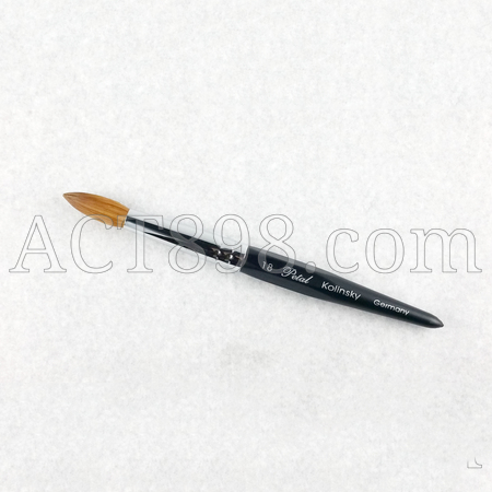 Petal 6 Angle Black Handle Nail Brush, #08 OK0923VD