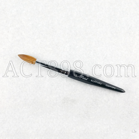 Petal 6 Angle Black Handle Nail Brush, #12 OK0923VD