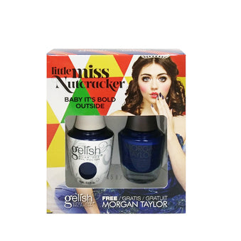 Gelish Gel Polish & Morgan Taylor Nail Lacquer, 1110274, Little Miss Nutcracker Collection, Baby It's Cold Outside, 0.5oz BB KK