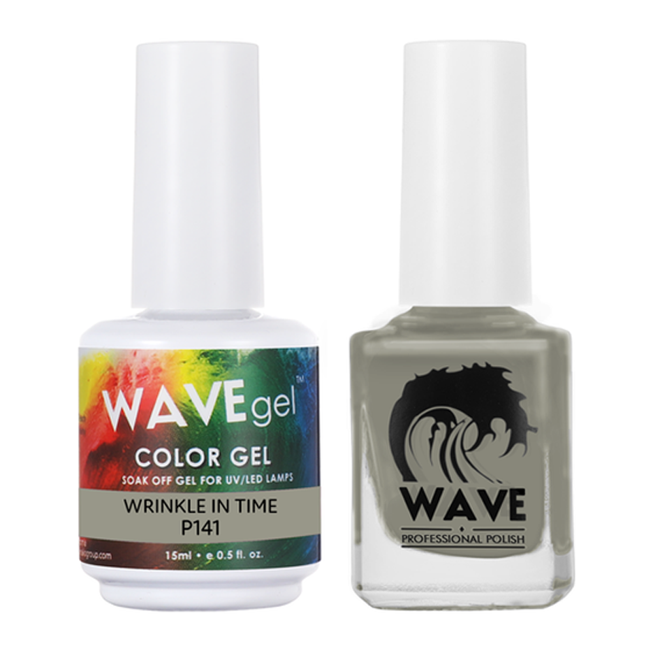 Wave Gel Nail Lacquer + Gel Polish, Simplicity Collection, 141, Wrinkle In Time, 0.5oz