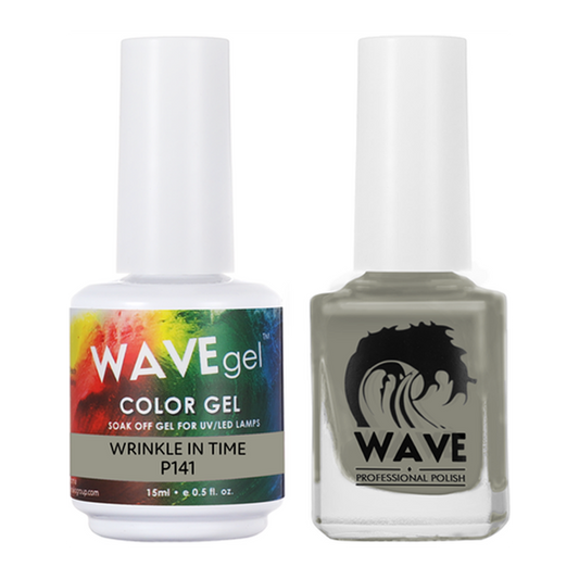 Wave Gel Nail Lacquer + Gel Polish, Simplicity Collection, 141, Wrinkle In Time, 0.5oz