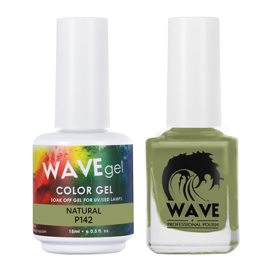 Wave Gel Nail Lacquer + Gel Polish, Simplicity Collection, 142, Natural, 0.5oz