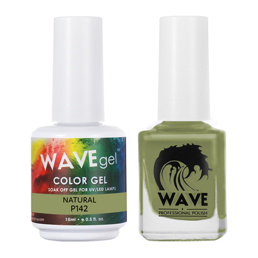 Wave Gel Nail Lacquer + Gel Polish, Simplicity Collection, 142, Natural, 0.5oz