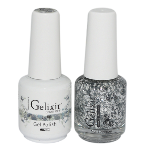 Gelixir Nail Lacquer And Gel Polish, 143, 0.5oz