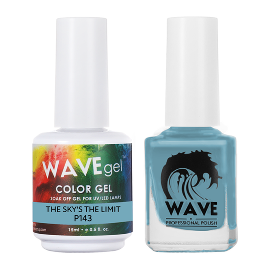 Wave Gel Nail Lacquer + Gel Polish, Simplicity Collection, 143, The Sky's The Limit, 0.5oz