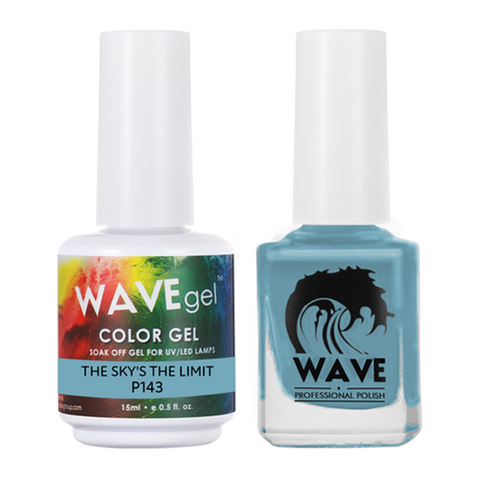 Wave Gel Nail Lacquer + Gel Polish, Simplicity Collection, 143, The Sky's The Limit, 0.5oz