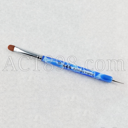 666 Kolinksy England French Brush With Dotting Tool, Blue Mable Handle, #10 OK0923VD