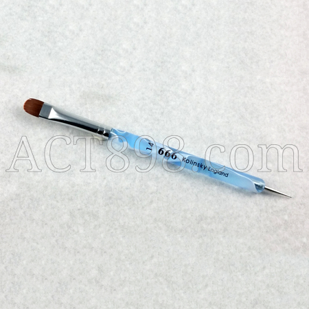 666 Kolinksy England French Brush With Dotting Tool, Blue Mable Handle, #14 OK0923VD