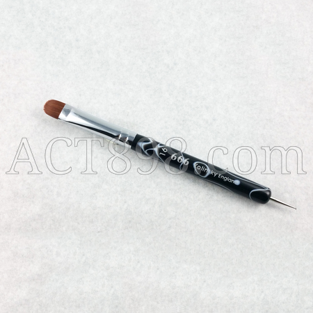 666 Kolinksy England French Brush With Dotting Tool, Black Handle, #16 OK0923VD