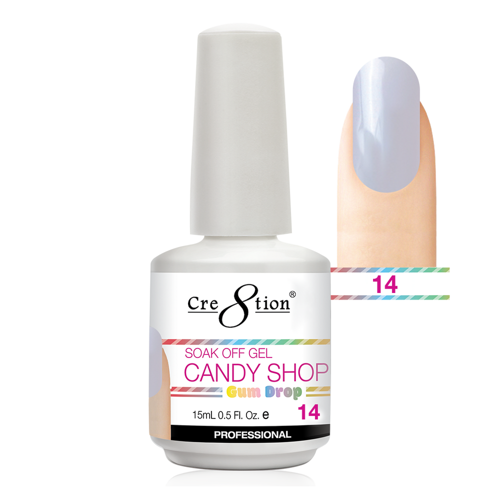 Cre8tion Candy Shop Gum Drop Gel Polish, 0916-0511, 0.5oz,14 KK1130