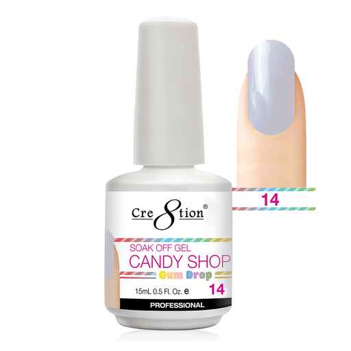 Cre8tion Candy Shop Gum Drop Gel Polish, 0916-0511, 0.5oz,14 KK1130