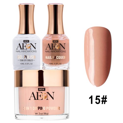 AEON 3in1 Dipping Powder + Gel Polish + Nail Lacquer, 015, Rooney OK0327LK