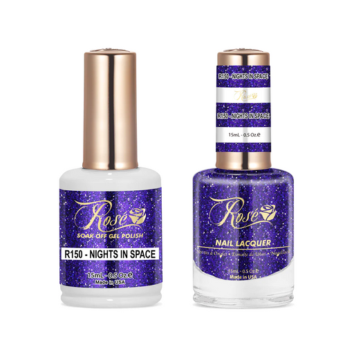 Rose Gel Polish And Nail Lacquer, 150. Nights In Space, 0.5oz