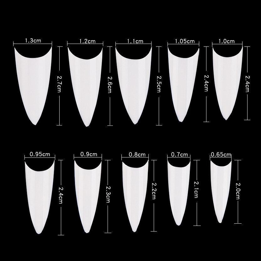 Cre8tion Special Shape - Natural Short Stiletto 03 (Pk: 500 pcs/box, 100 boxes/case)