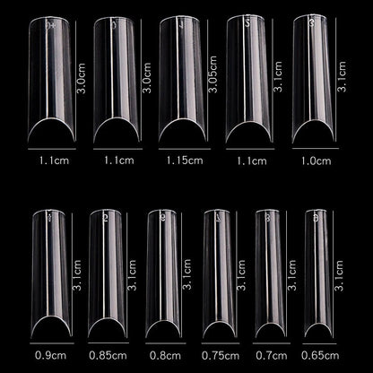 Airtouch Nail Tips Box, 05, CLEAR - LONG STRAIGHT, 10 sizes/box, 55 pcs/size, 550pcs/box, 15203 (Packing: 100 boxes/case) OK1114VD