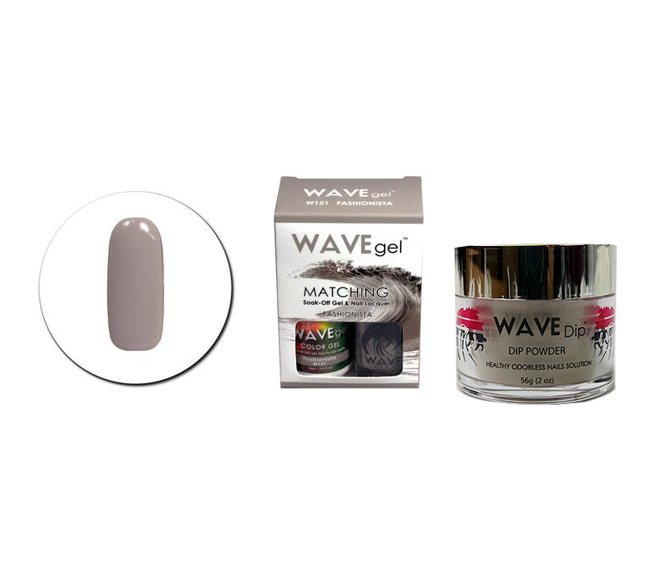 Wave Gel 3in1 Dipping Powder + Gel Polish + Nail Lacquer, 151, Fashionista OK0603MD