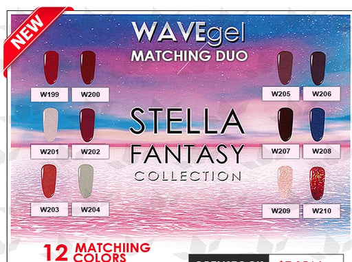 Wave Gel Nail Lacquer + Gel Polish, Stella Fantasy Collection, 0.5oz, Full line of 12 colors (from 199 to 210) OK1211