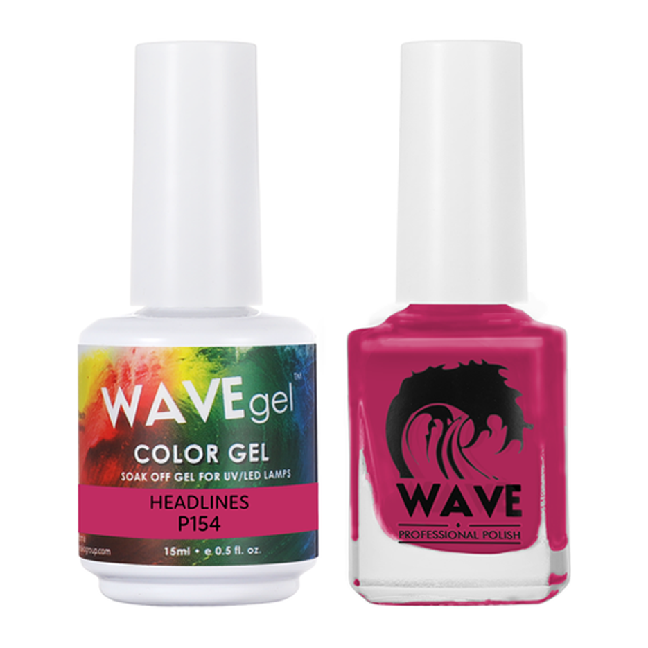 Wave Gel Nail Lacquer + Gel Polish, Simplicity Collection, 154, Headlines, 0.5oz