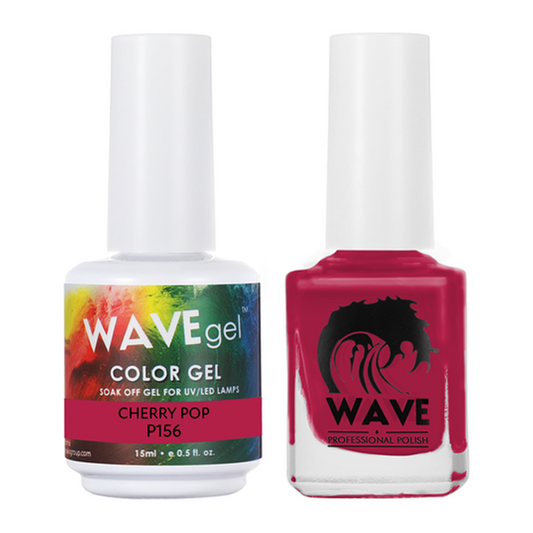 Wave Gel Nail Lacquer + Gel Polish, Simplicity Collection, 156, Cherry Pop, 0.5oz