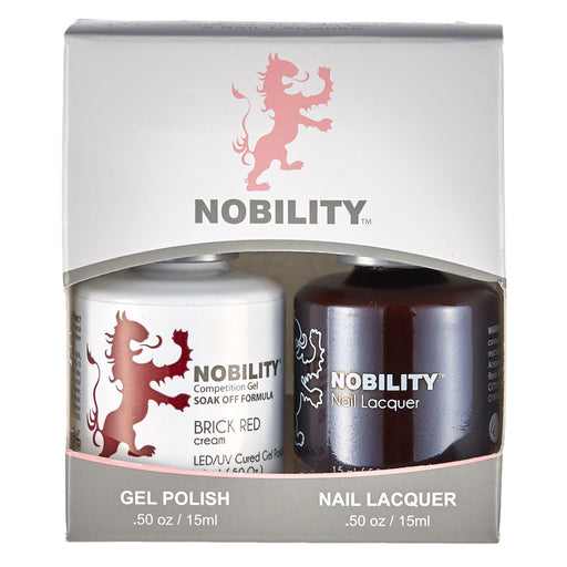 LeChat Nobility Gel & Polish Duo, NBCS157, Brick Red, 0.5oz KK