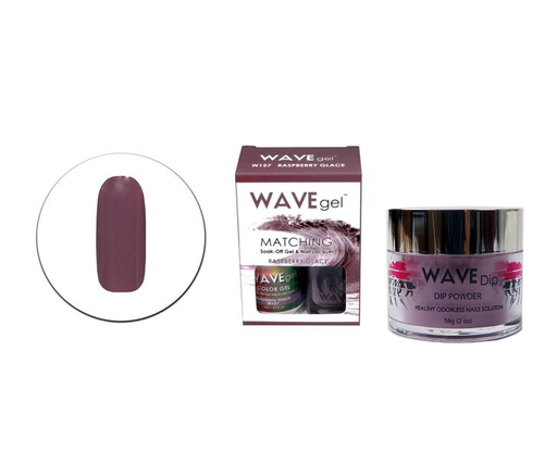 Wave Gel 3in1 Dipping Powder + Gel Polish + Nail Lacquer, 157, Raspberry Glaxe OK0603MD