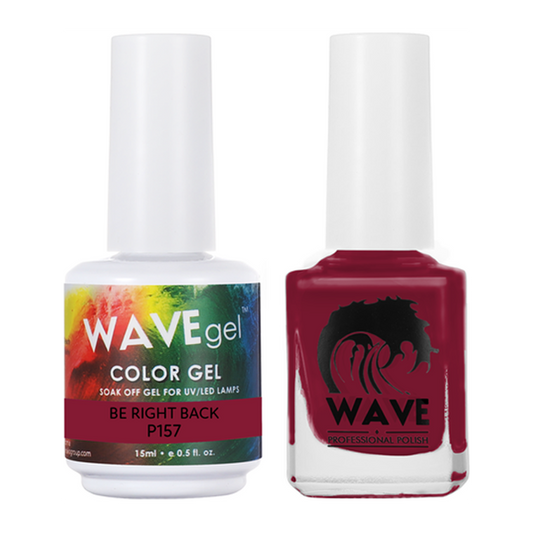 Wave Gel Nail Lacquer + Gel Polish, Simplicity Collection, 157, Be Right Back, 0.5oz