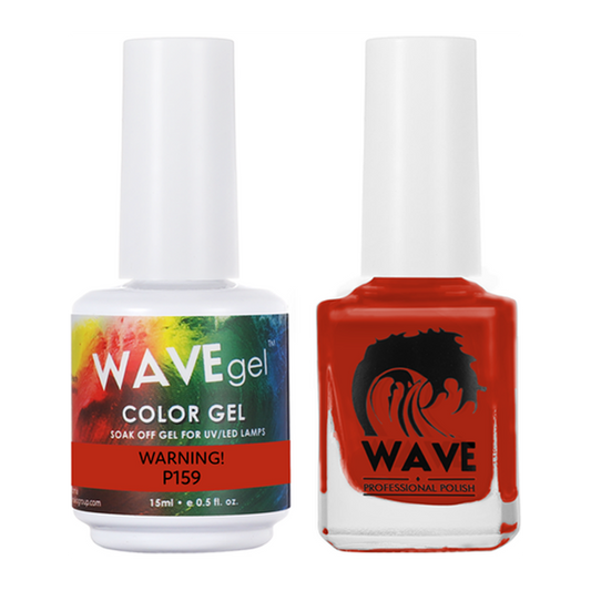 Wave Gel Nail Lacquer + Gel Polish, Simplicity Collection, 159, Warning!, 0.5oz