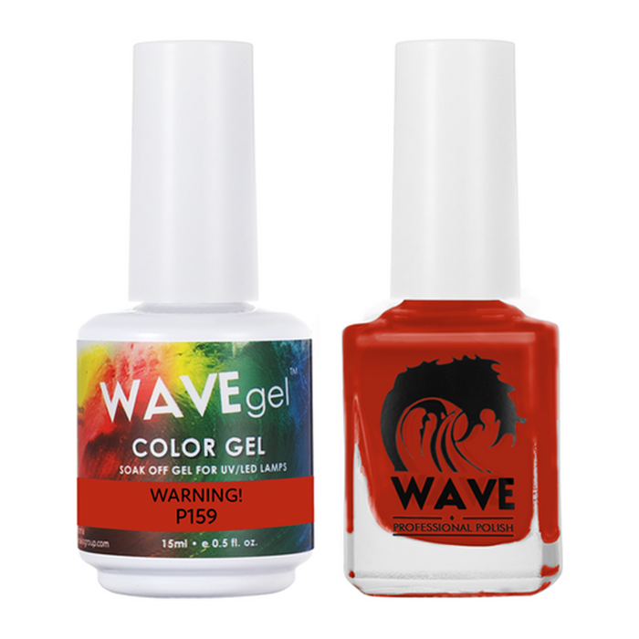 Wave Gel Nail Lacquer + Gel Polish, Simplicity Collection, 159, Warning!, 0.5oz