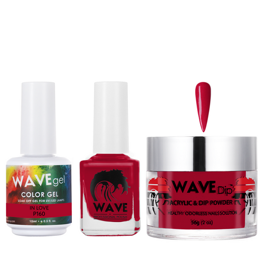 Wave Gel 4in1 Acrylic/Dipping Powder + Gel Polish + Nail Lacquer, SIMPLICITY Collection, 160, In Love