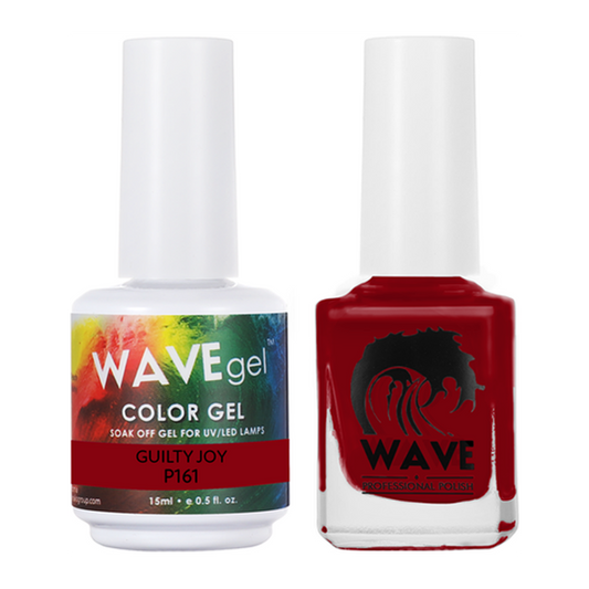 Wave Gel Nail Lacquer + Gel Polish, Simplicity Collection, 161, Guilty Joy, 0.5oz