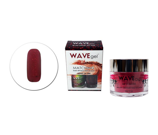 Wave Gel 3in1 Dipping Powder + Gel Polish + Nail Lacquer, 163, Heart On Fire OK0603MD