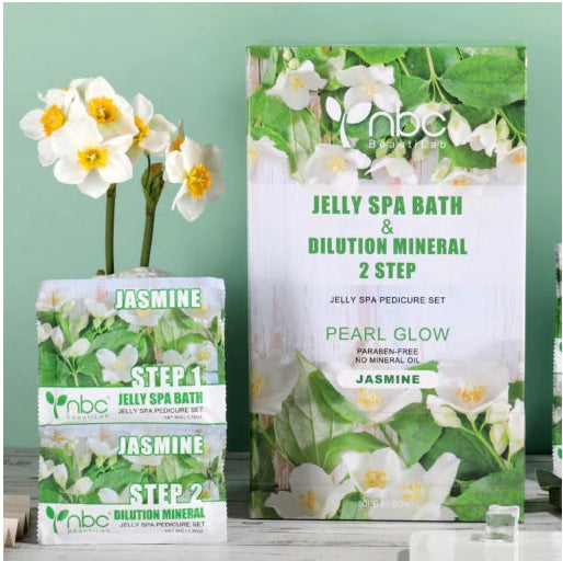 NBC Pedicure JELLY Spa 2 Step, CASE, JASMINE (Pk: 30 pcs/box, 6 boxes/case)