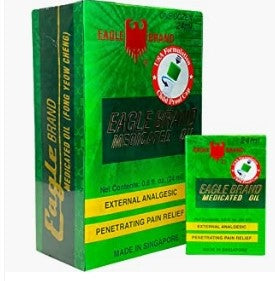 Eagle Medicated Oil, PACK, 0.8oz 24ml (Dầu xanh - Green), NO FREE (Pk: 12 pcs/pack, 12 packs/case)
