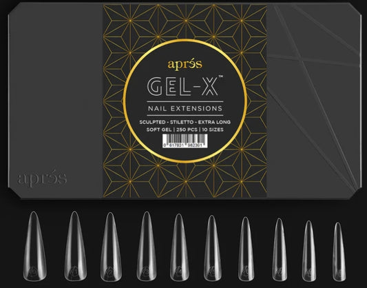 Apres Sculpted STILETTO EXTRA LONG, Box of Tips, S-STXL, 51011 ( PK: 5pcs/box)