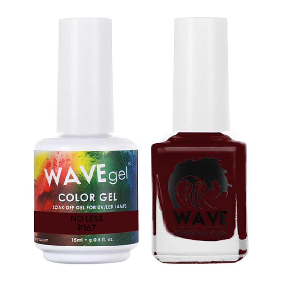 Wave Gel Nail Lacquer + Gel Polish, Simplicity Collection, 167, No Less, 0.5oz