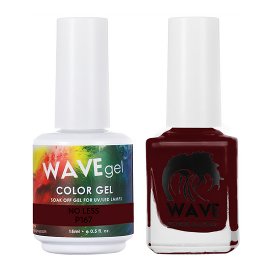 Wave Gel Nail Lacquer + Gel Polish, Simplicity Collection, 167, No Less, 0.5oz