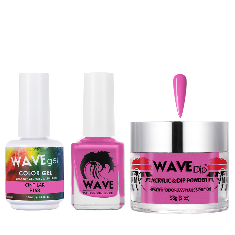 Wave Gel 4in1 Acrylic/Dipping Powder + Gel Polish + Nail Lacquer, SIMPLICITY Collection, 168, Cintilar