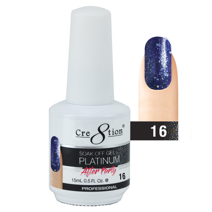 Cre8tion Platinum After Party Gel Polish, 16, 0916-0659, 0.5oz