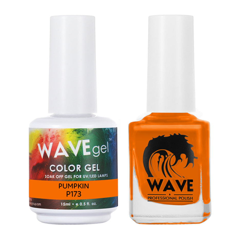 Wave Gel Nail Lacquer + Gel Polish, Simplicity Collection, 173, Pumpkin, 0.5oz