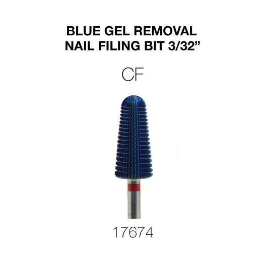 Cre8tion Blue Gel Removal Nail Filling Bit, FINE, 3/32''