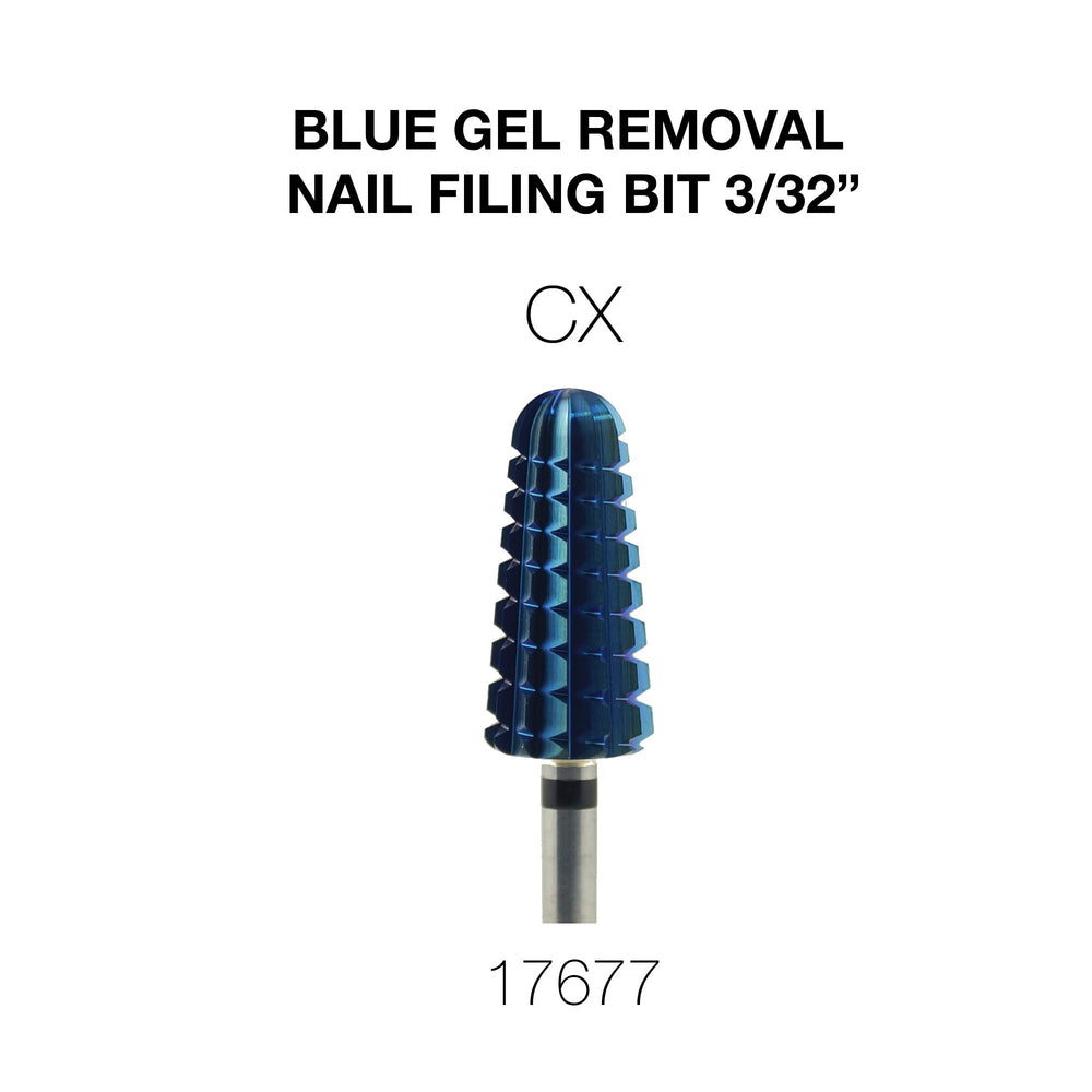 Cre8tion Blue Gel Removal Nail Filling Bit, X-COARSE, 3/32''