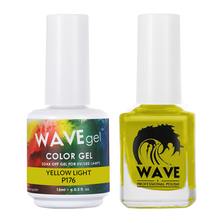 Wave Gel Nail Lacquer + Gel Polish, Simplicity Collection, 176, Yellow Light, 0.5oz