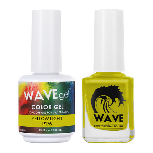 Wave Gel Nail Lacquer + Gel Polish, Simplicity Collection, 176, Yellow Light, 0.5oz