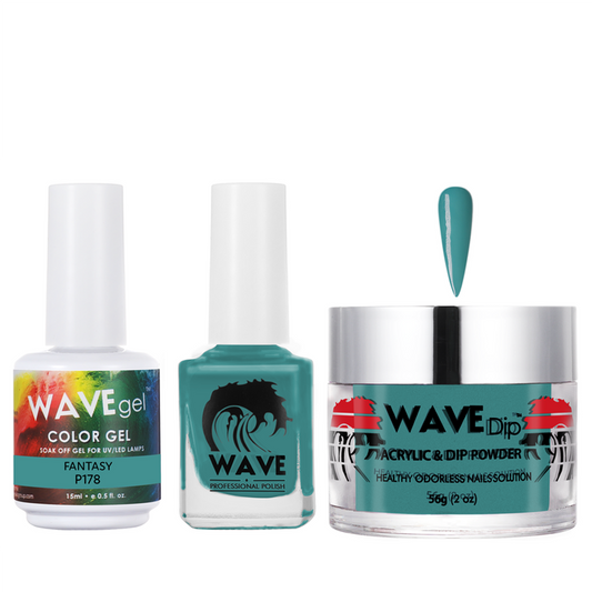 Wave Gel 4in1 Acrylic/Dipping Powder + Gel Polish + Nail Lacquer, SIMPLICITY Collection, 178, Fantasy