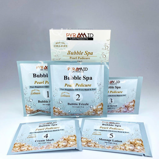 Pyramid BUBBLE SPA Pedicure 5in1 (Made with Collagen), PEARL, (Pk: 50 pack/case)