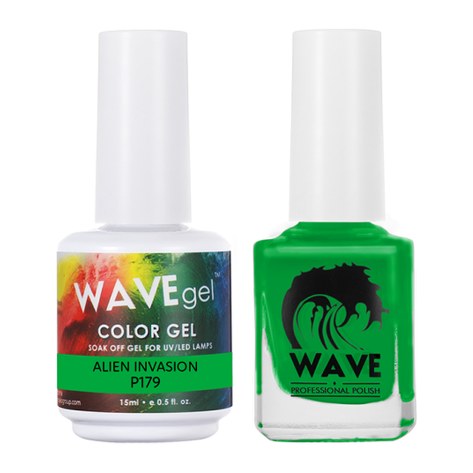 Wave Gel Nail Lacquer + Gel Polish, Simplicity Collection, 179, Alien Invasion, 0.5oz