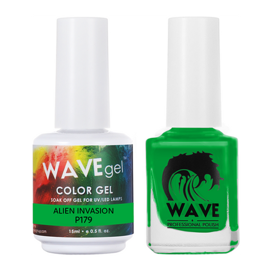 Wave Gel Nail Lacquer + Gel Polish, Simplicity Collection, 179, Alien Invasion, 0.5oz